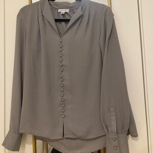 Calvin Klein Grey Button Up Blouse
